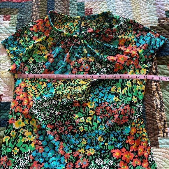 Vintage Floral Lorac Original Spring Floral Dress Size Small/Medium with Stretch - Picture 4 of 5